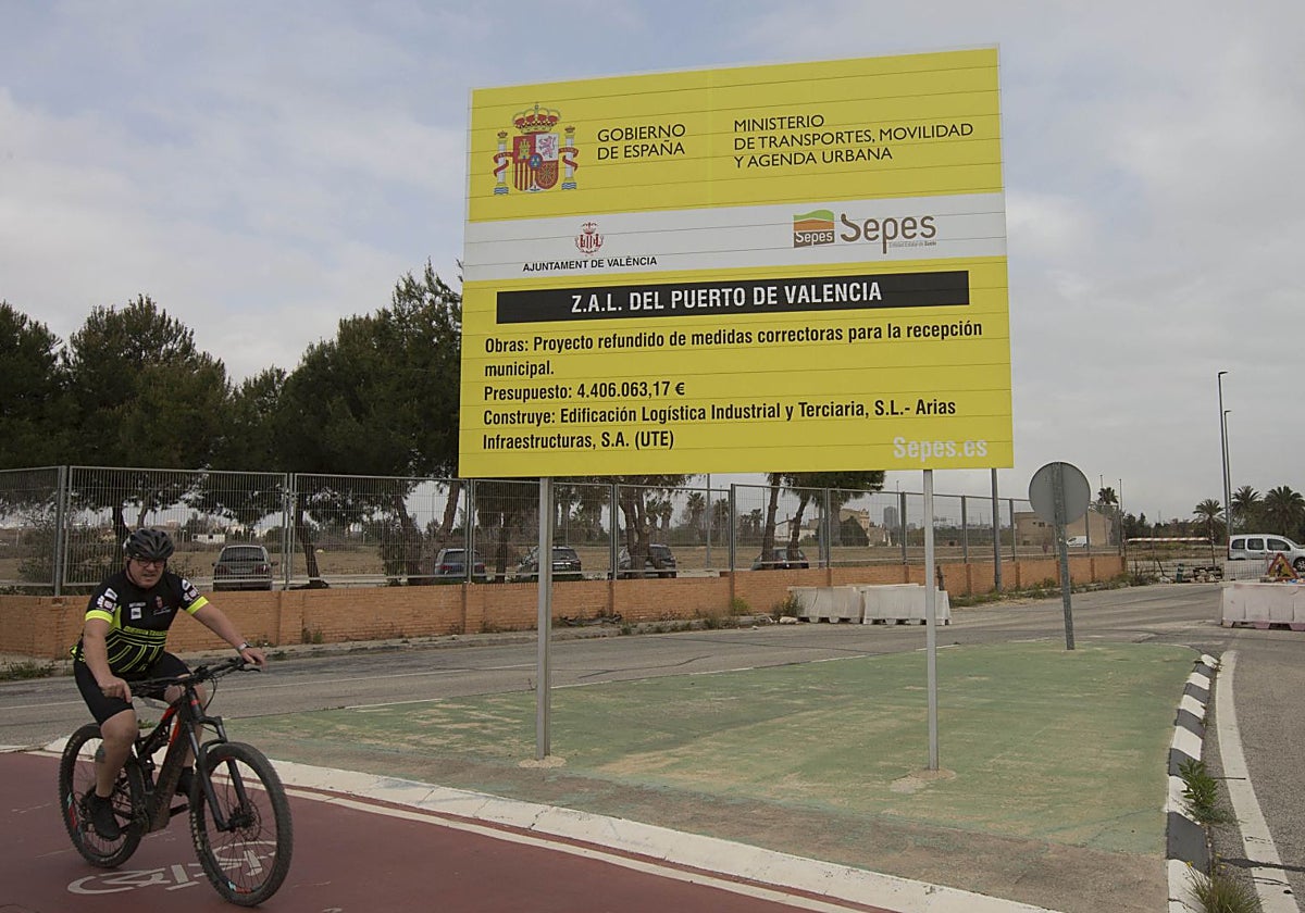 Terreno de la ZAL del puerto de Valencia en 2022
