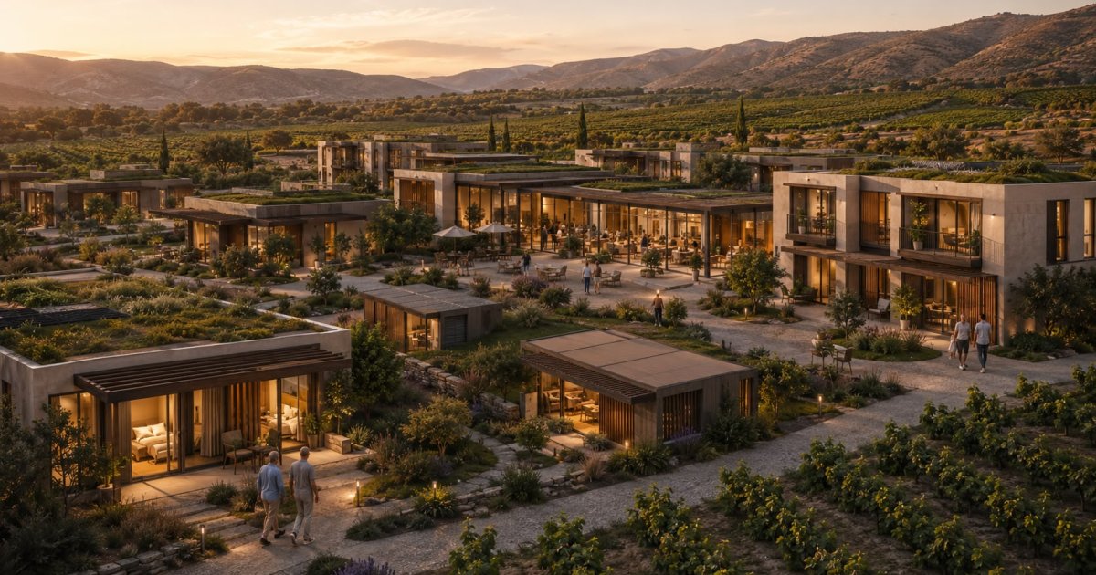 Recreación del proyecto de viviendas modulares y resort en Castellón